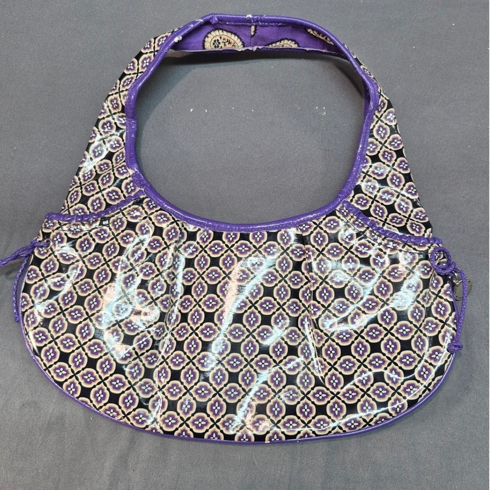 Vera Bradley Simply Violet Glossy Laminated Tied Together Hobo Shoulder Bag